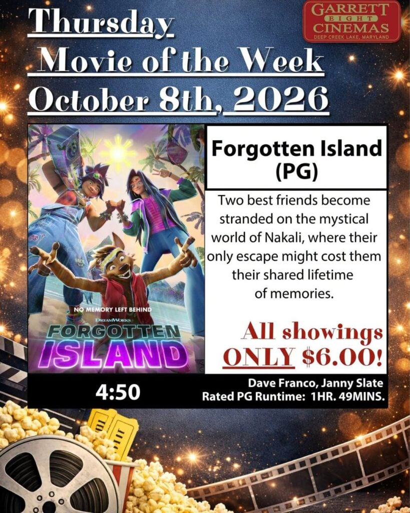 Garrett 8 Cinemas' Thursday Movie of the Week Forgotten Island