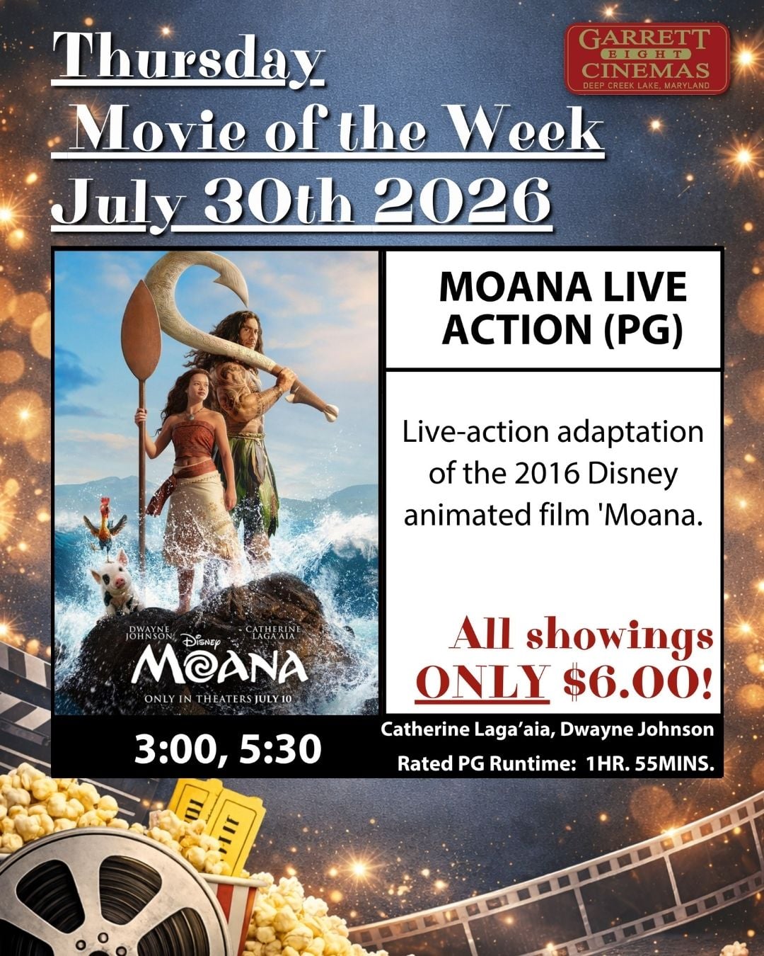 Garrett 8 Cinemas’ Thursday Movie of the Week: Moana