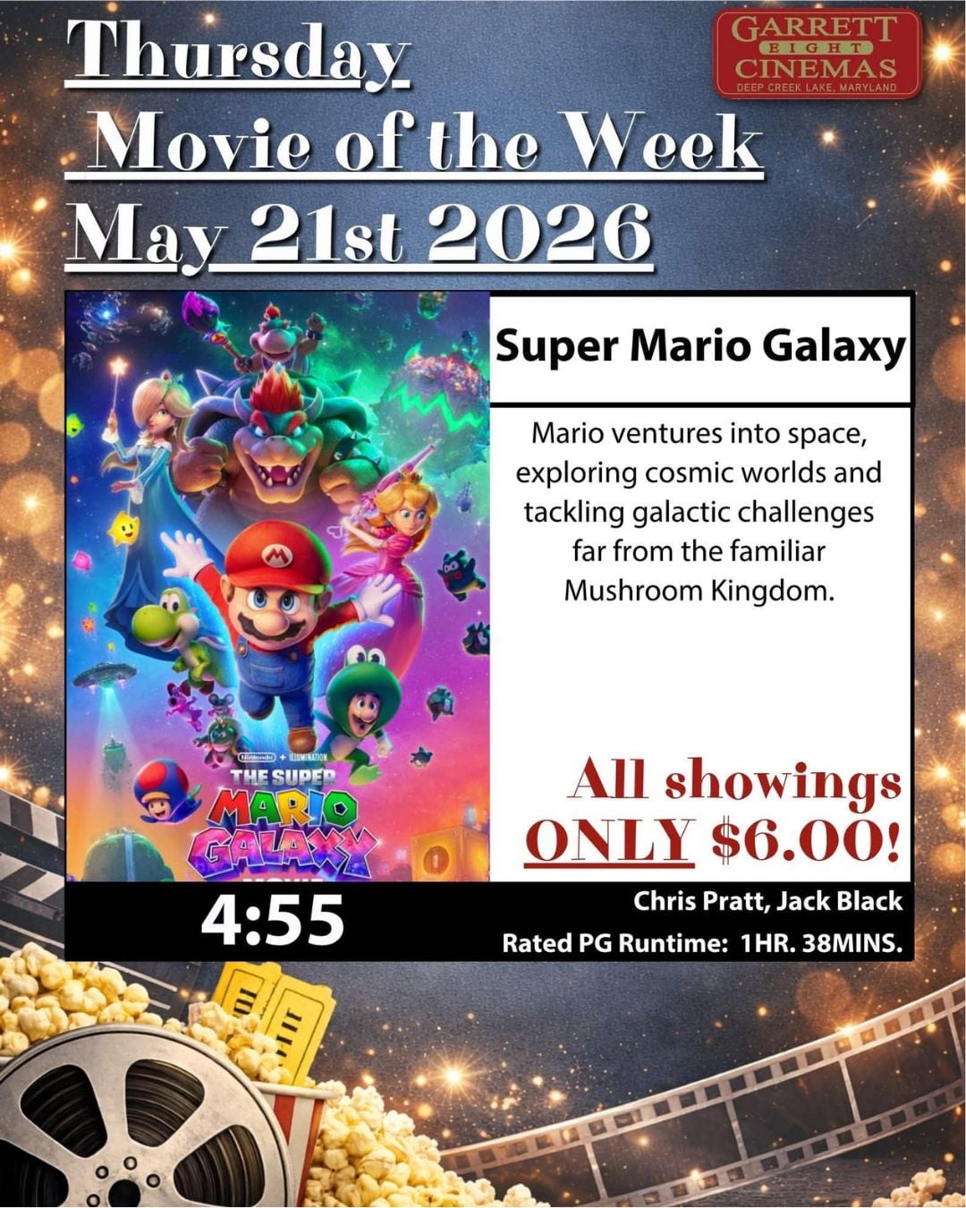 Garrett 8 Cinemas’ Thursday Movie of the Week: Super Mario Galaxy
