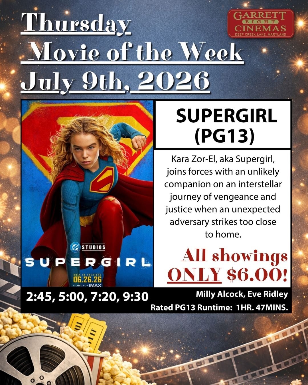 Garrett 8 Cinemas’ Thursday Movie of the Week: Supergirl