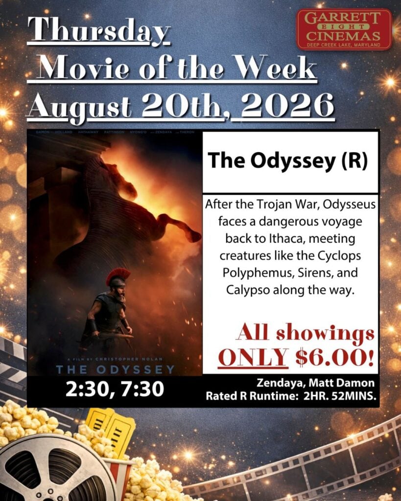 Garrett 8 Cinemas' Thursday Movie of the Week The Odyssey