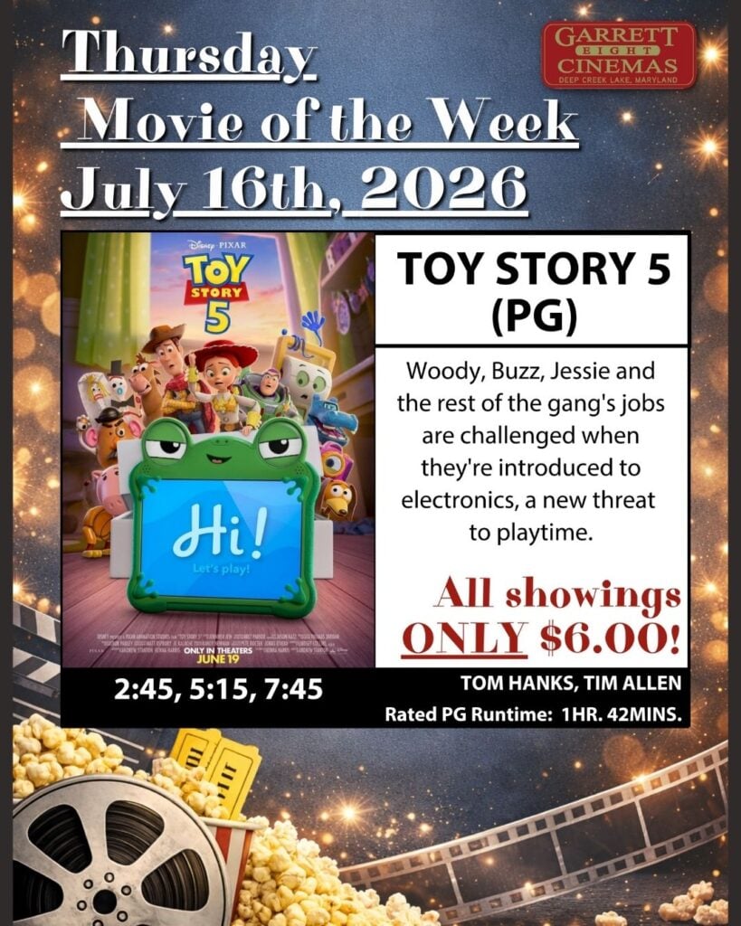 Garrett 8 Cinemas’ Thursday Movie of the Week: Toy Story 5