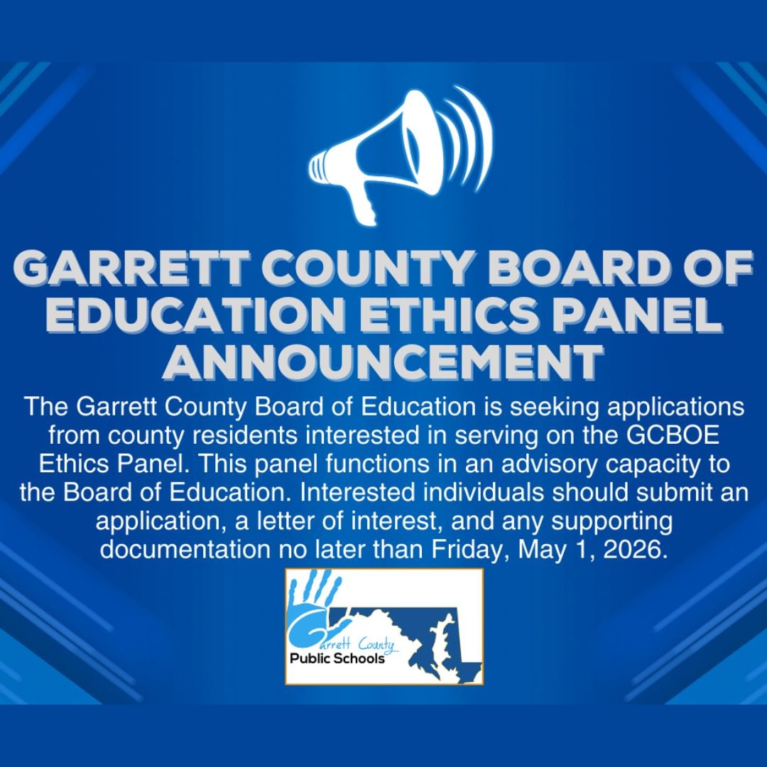 Garrett County Board of Education Ethics Panel Announcement (Deep Creek Lake, MD)