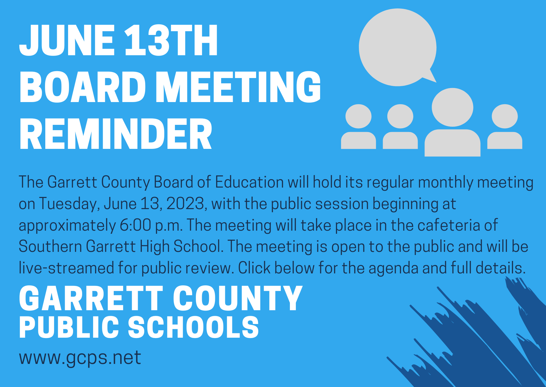 Garrett County Board of Education Meeting at Deep Creek Lake, MD