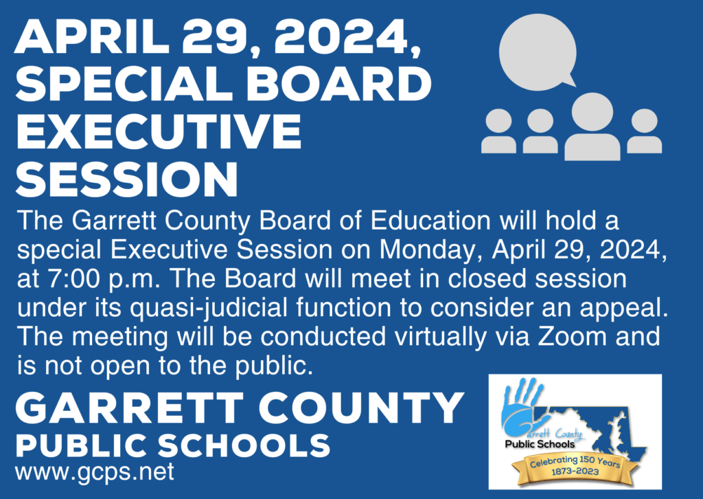 Garrett County Board of Education's Special Board Executive Session at Deep Creek Lake, MD