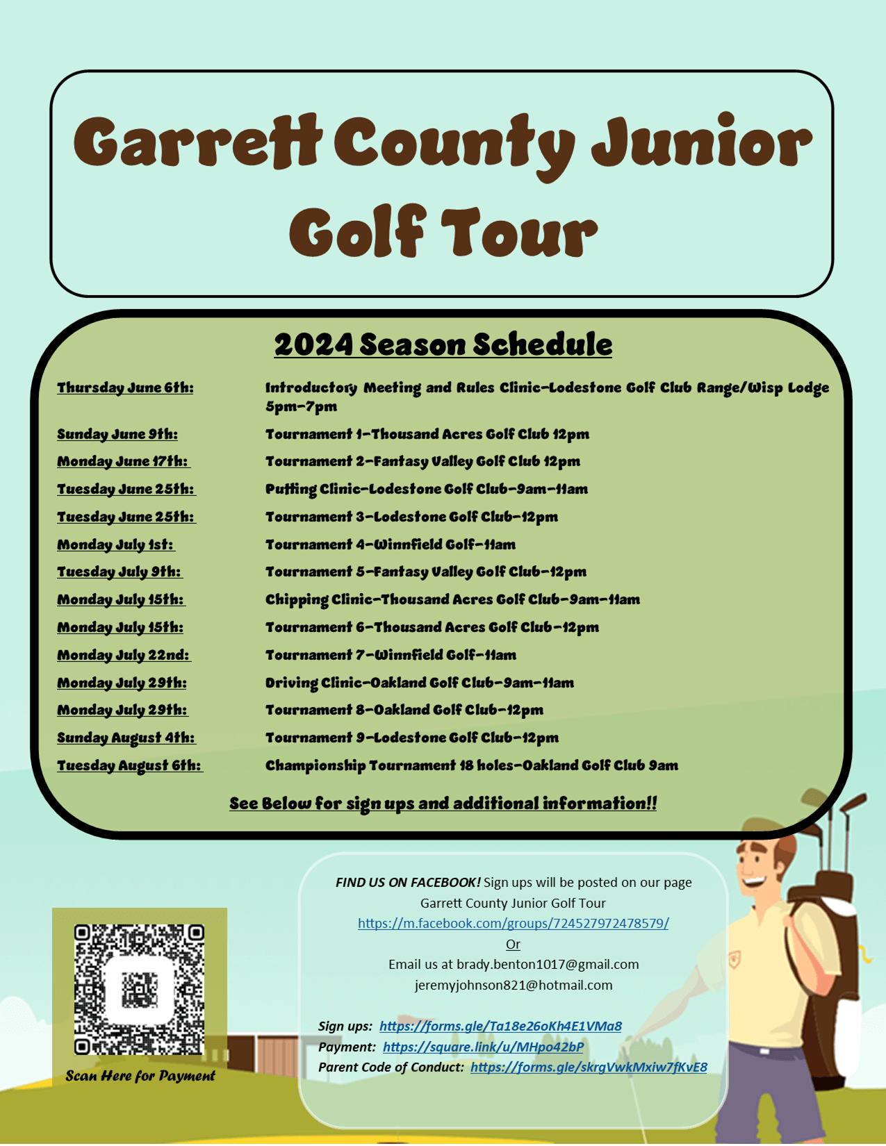 Garrett County Junior Golf Tour at Deep Creek Lake, MD