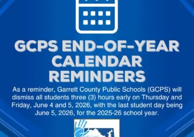 Garrett County Public Schools End-of-Year Calendar Reminders