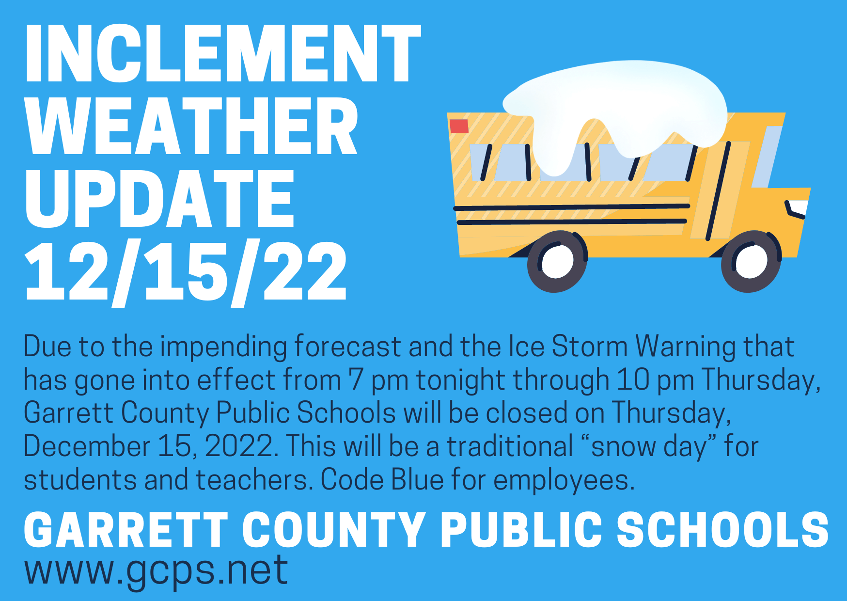 Garrett County Public Schools: Inclement Weather Announcement