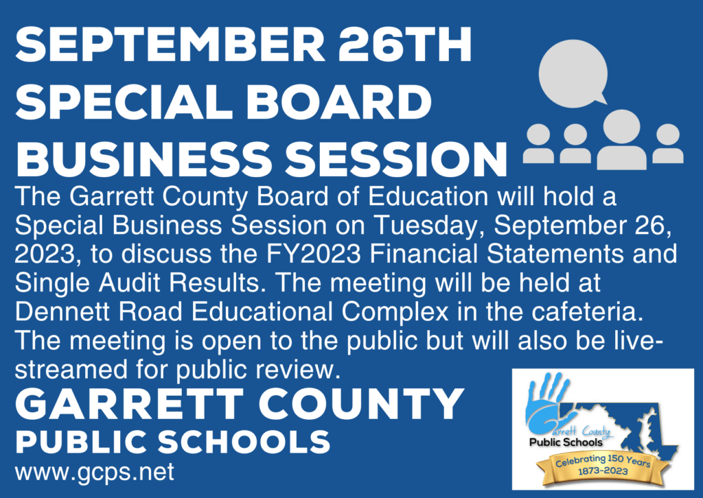 Garrett County Public Schools: Special Board Business Session at Deep Creek Lake, MD