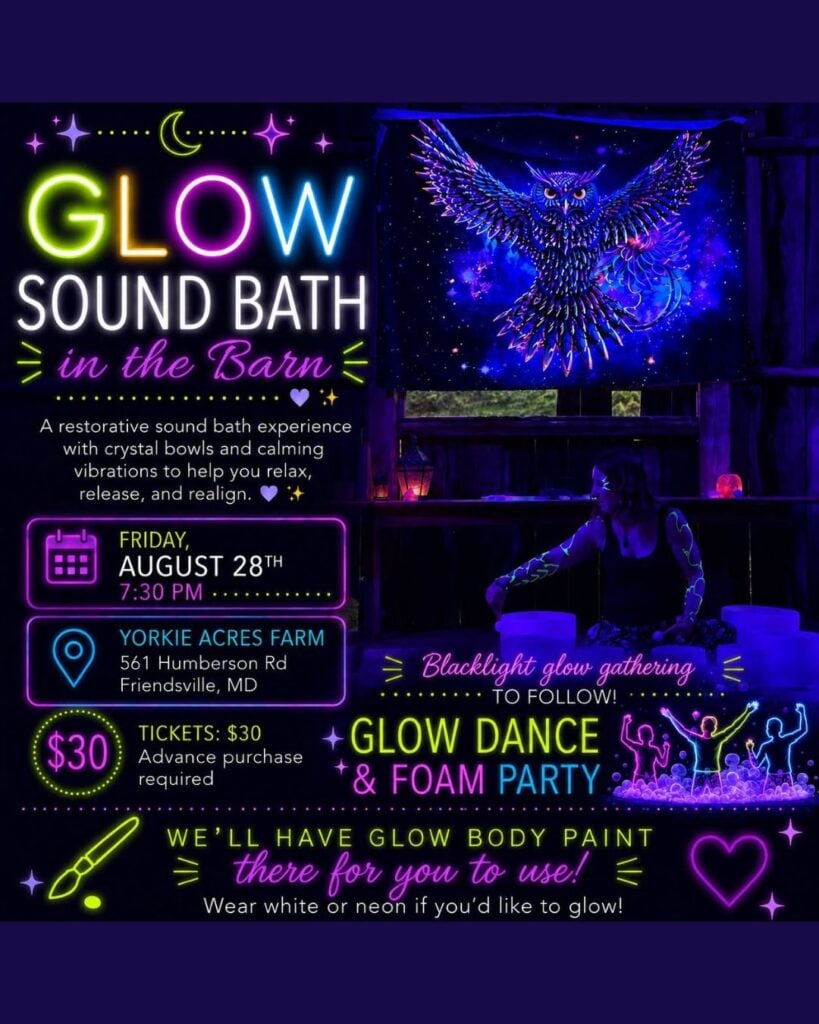 Glow Sound Bath + Glow Dance & Foam Party