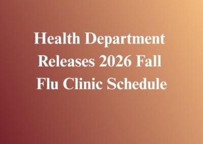 Health Department Releases 2026 Fall Flu Clinic Schedule