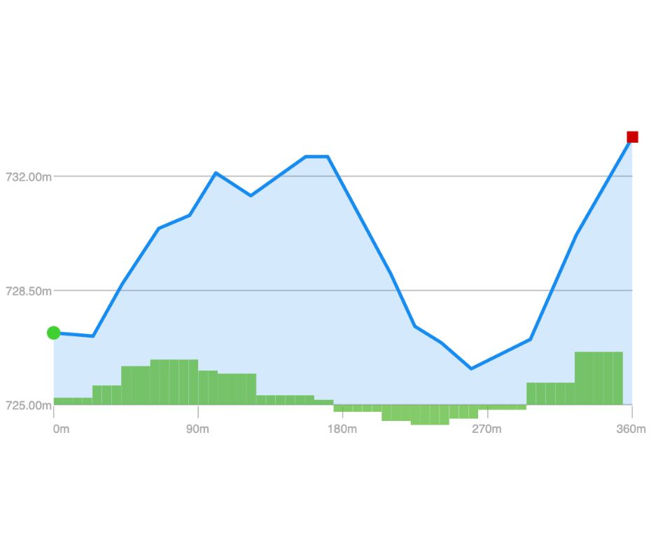 Elevation Profile - Blue Trail (Herrington Manor State Park)