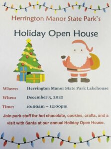 Herrington Manor State Park's Holiday Open House