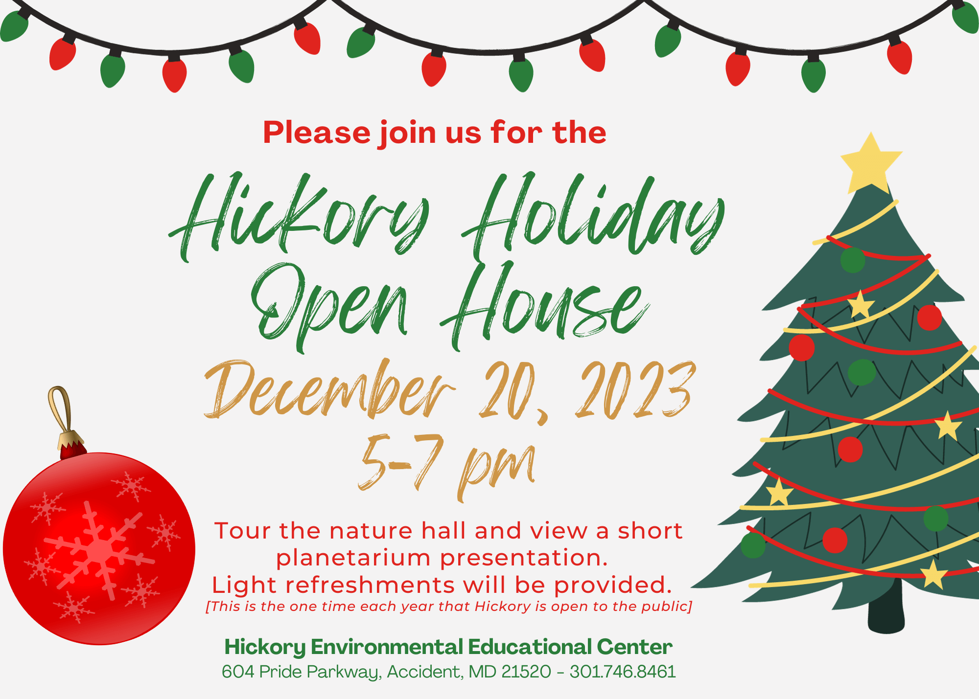 Hickory Holiday Open House at Deep Creek Lake, MD