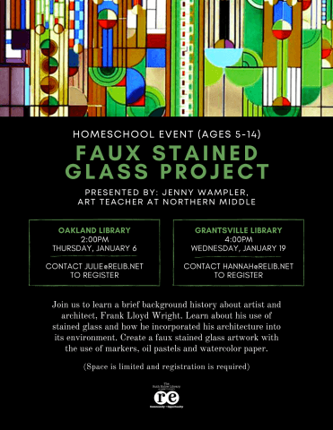Homeschool Event - Faux Stained Glass Project (Grantsville)