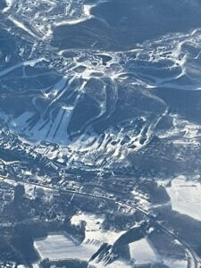 aerial view of lake area