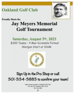 Jay Meyers Memorial Golf Tournament at Deep Creek Lake, MD