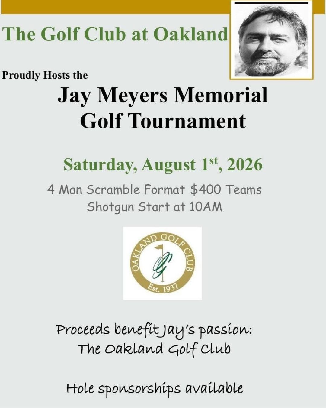 Jay Meyers Memorial Golf Tournament