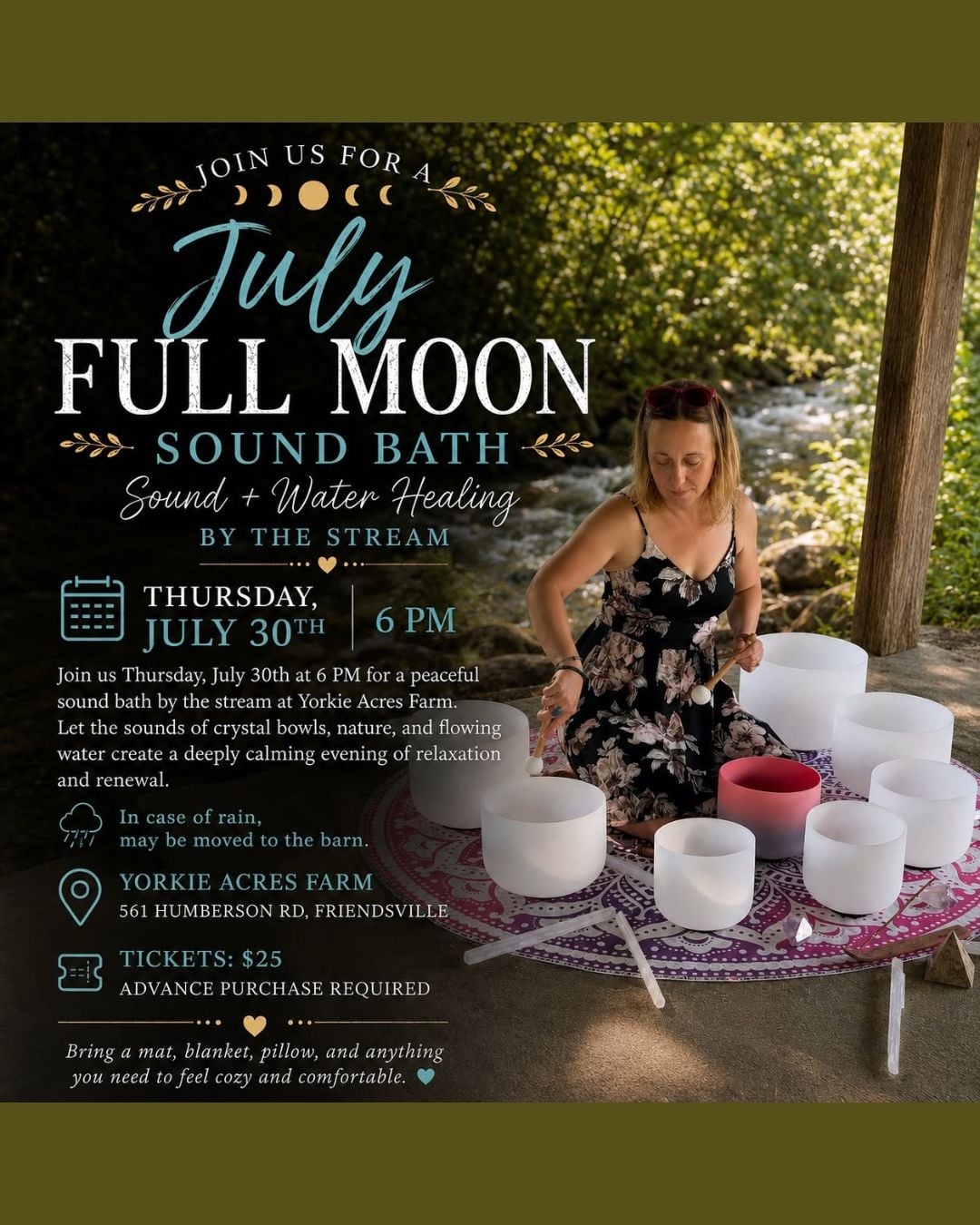 July Full Moon Sound Bath at Yorkies Acres Farm