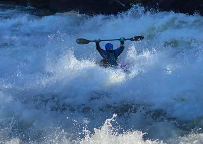Kayaking at Swallow Falls in March 2020