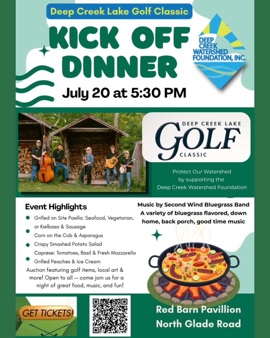 Kickoff Dinner – 2nd Annual Deep Creek Lake Golf Classic