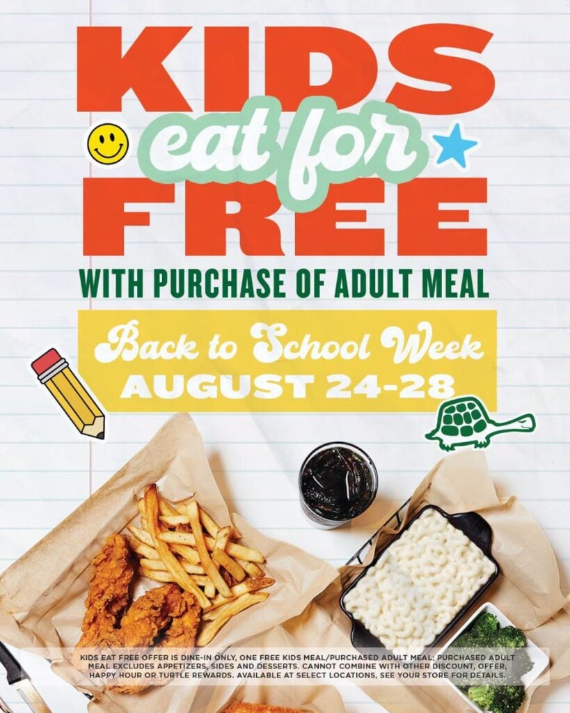 Kids Eat Free at The Greene Turtle (Deep Creek)