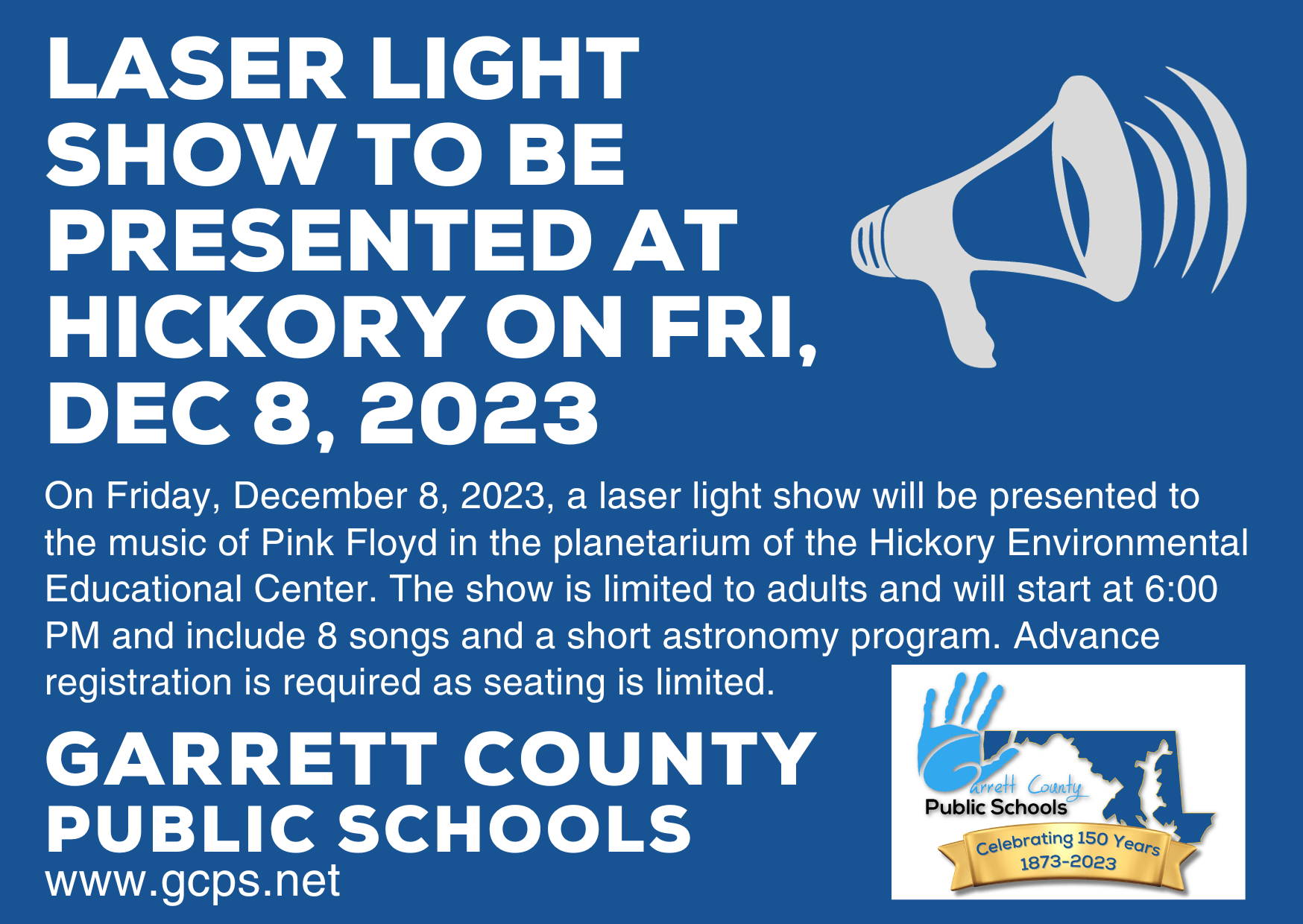 Laser Light Show at Hickory Environmental Education Center at Deep Creek Lake, MD