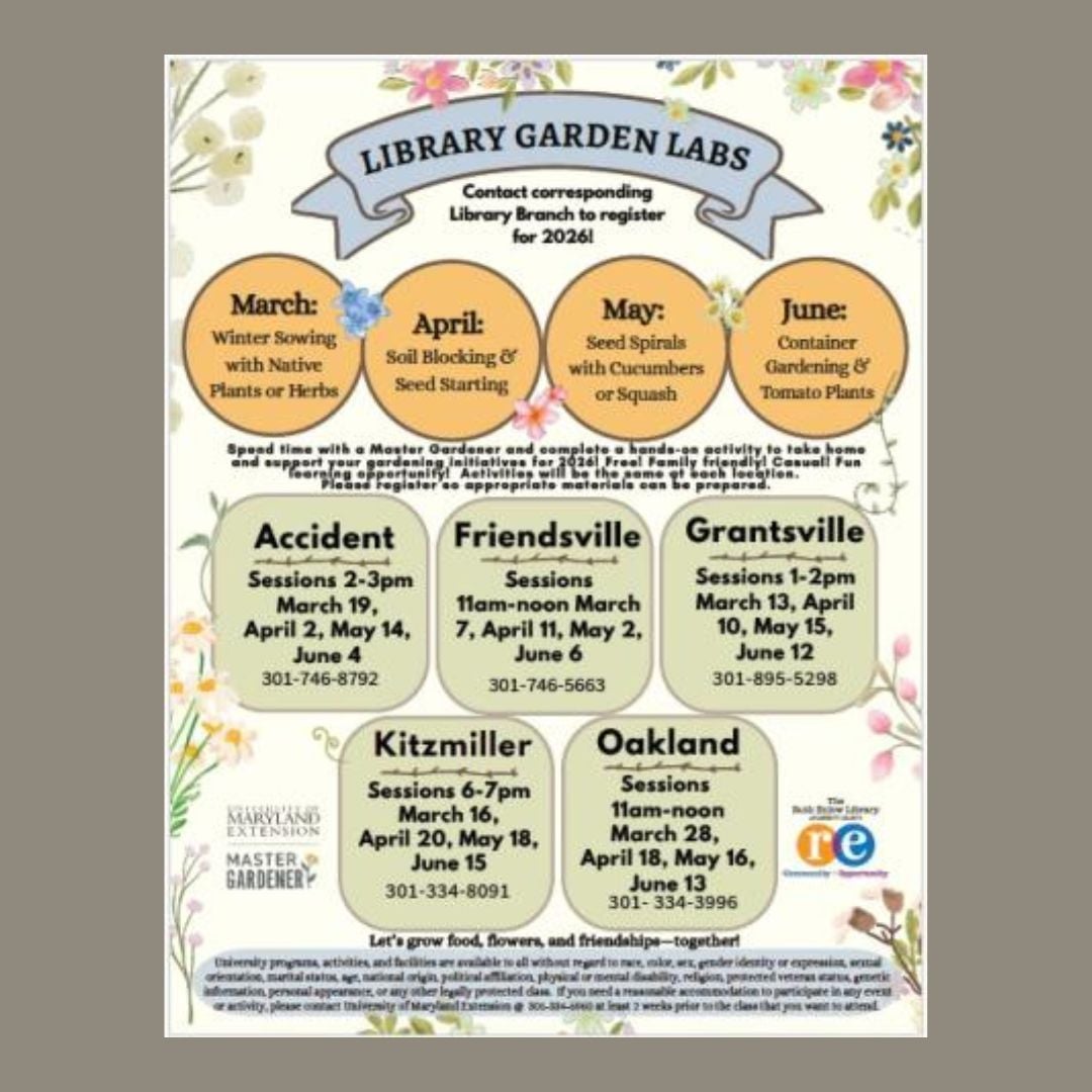 Library Garden Lab Winter Sowing with Native Plants or Herbs