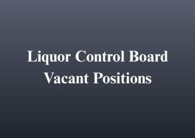 Liquor Control Board Vacant Positions