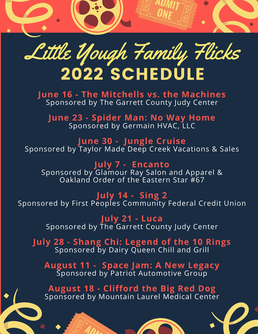 Little Yough Family Flicks 2022 Schedule