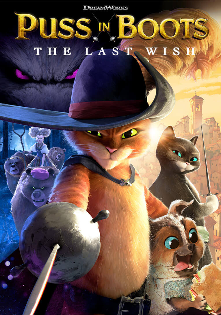 Little Yough Family Flicks features Puss in Boots The Last Wish Deep