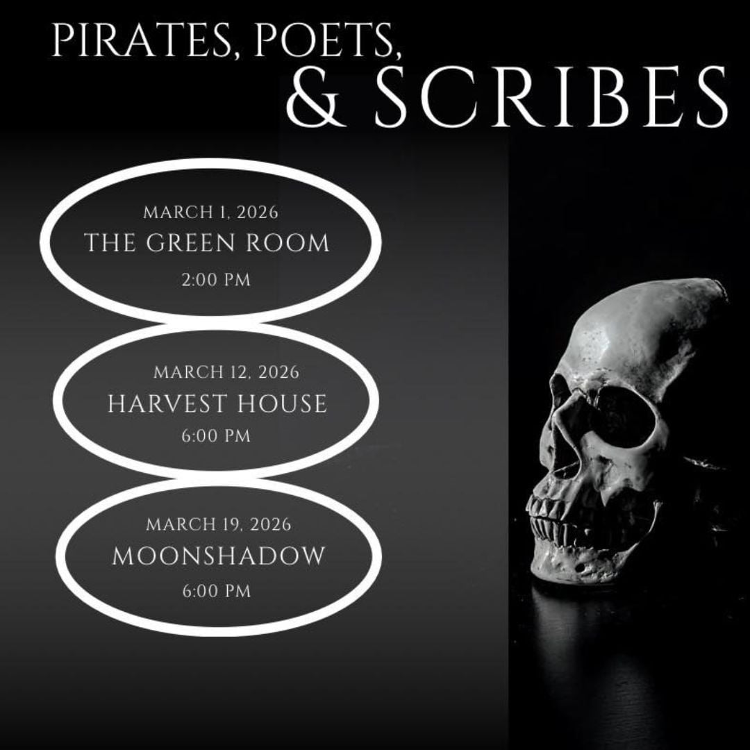 March Schedule of Pirates, Poets & Scribes (Deep Creek Lake, MD)