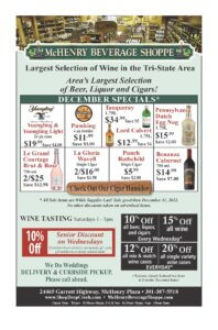 McHenry Beverage Shoppe December Specials