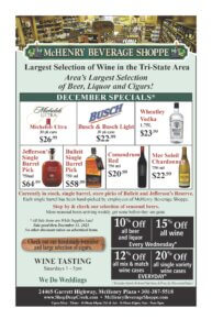 McHenry Beverage Special (December) at Deep Creek Lake, MD
