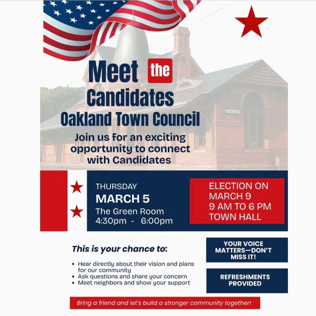 Meet the Candidates Event for Oakland Town Council Scheduled for March 5 Meet the Candidates Event for Oakland Town Council Scheduled for March 5 (Deep Creek Lake, MD)