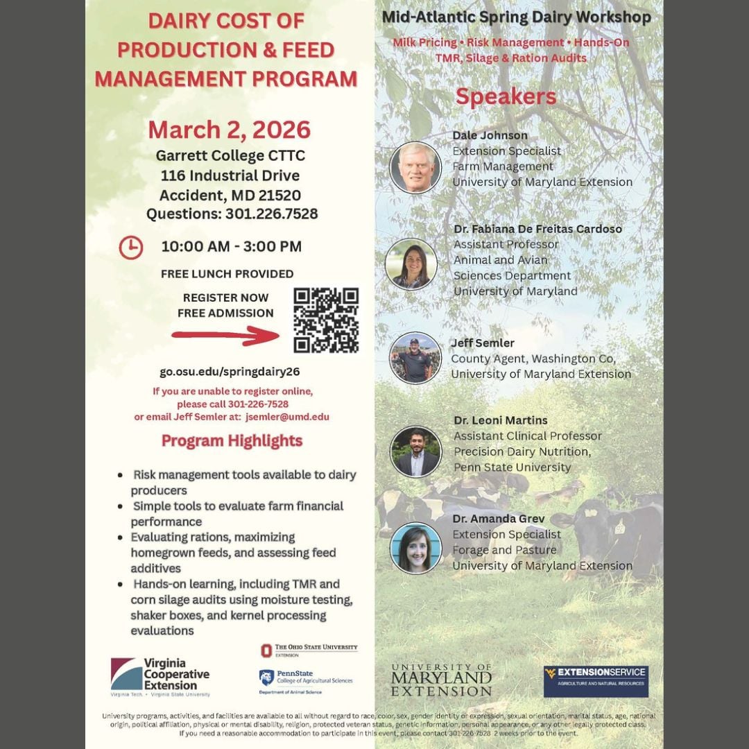 Mid-Atlantic Spring Dairy Workshop (Deep Creek Lake, MD)