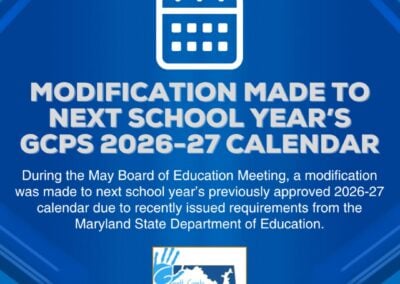 Modification Made to Next School Year’s GCPS 2026-27 Calendar