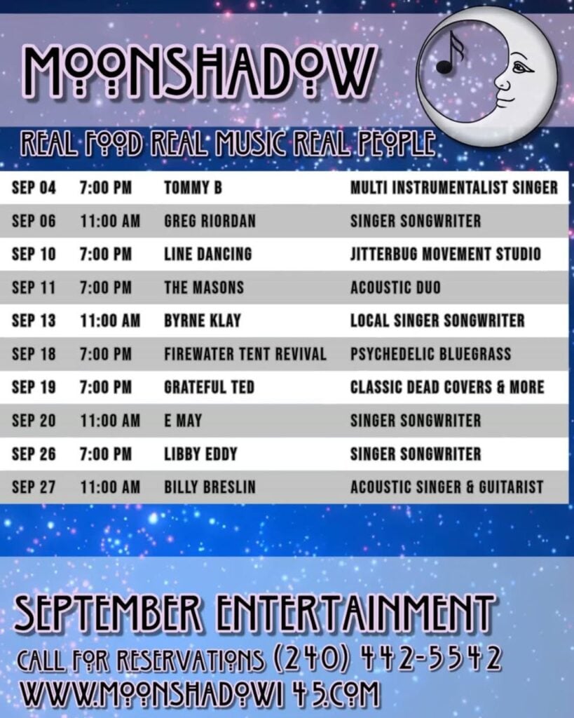 MoonShadow September 2026 Entertainment List