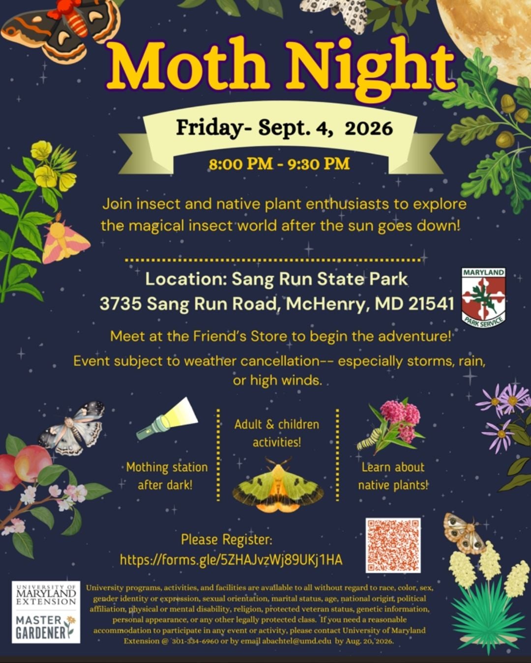 Moth Night at Sang Run State Park