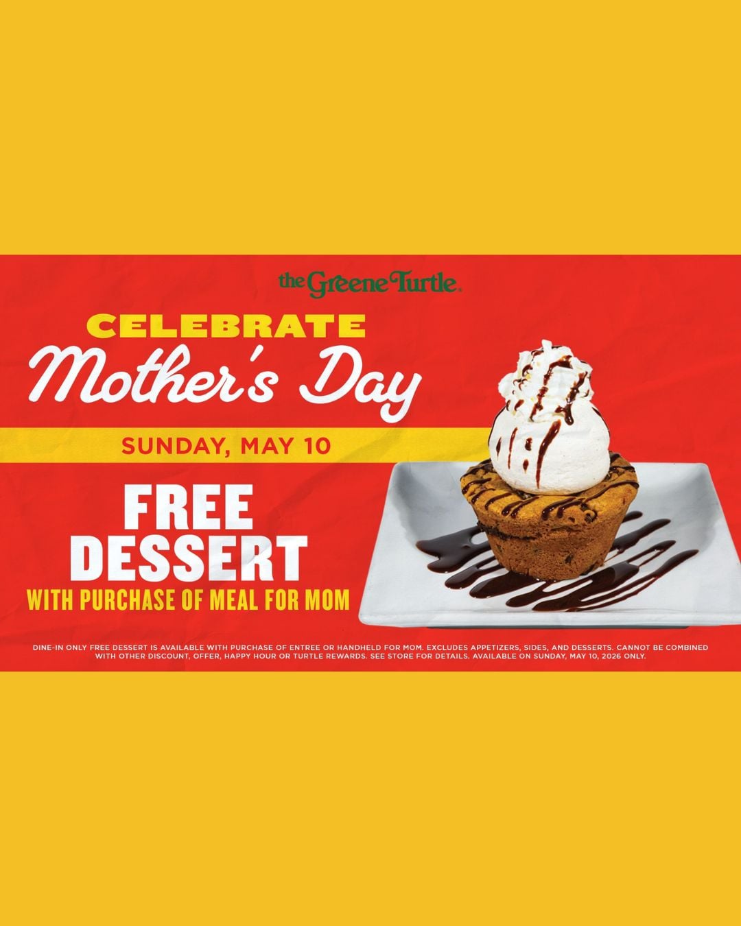 Mother's Day Free Dessert! (Deep Creek Lake, MD)