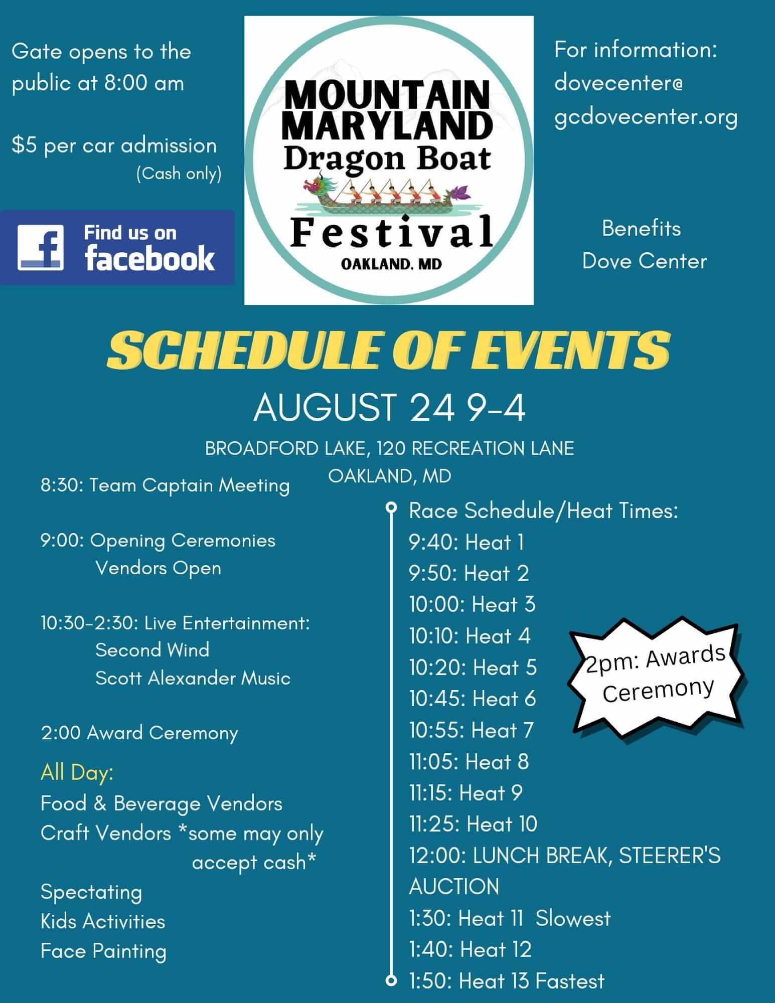 Mountain Maryland Dragon Boat Festival (Deep Creek Lake, MD)