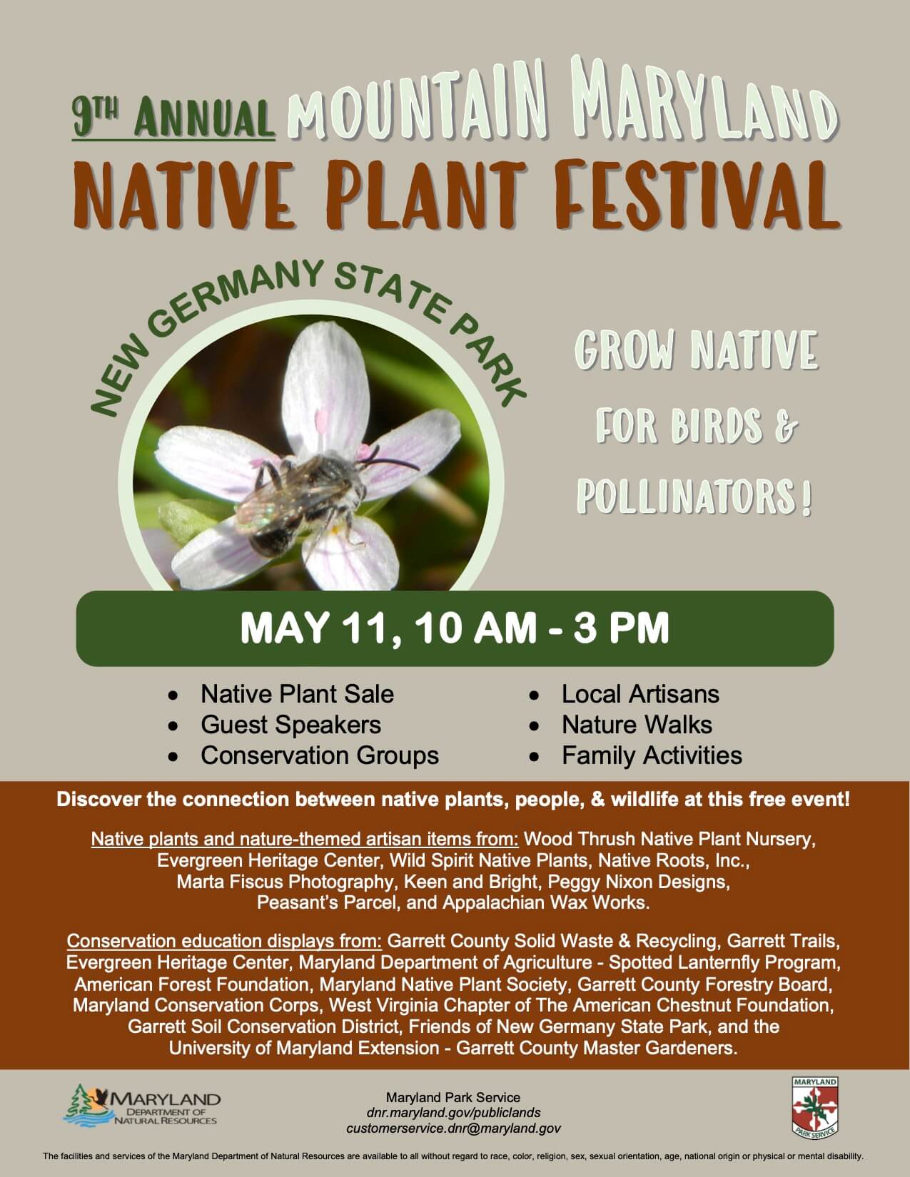 Mountain Maryland Native Plant Festival at Deep Creek Lake, MD