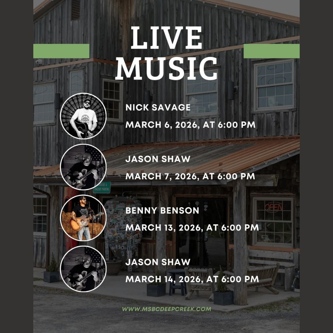 Mountain State Brewing Co in Deep Creek Lake's Live Music 03/06 - 03/14