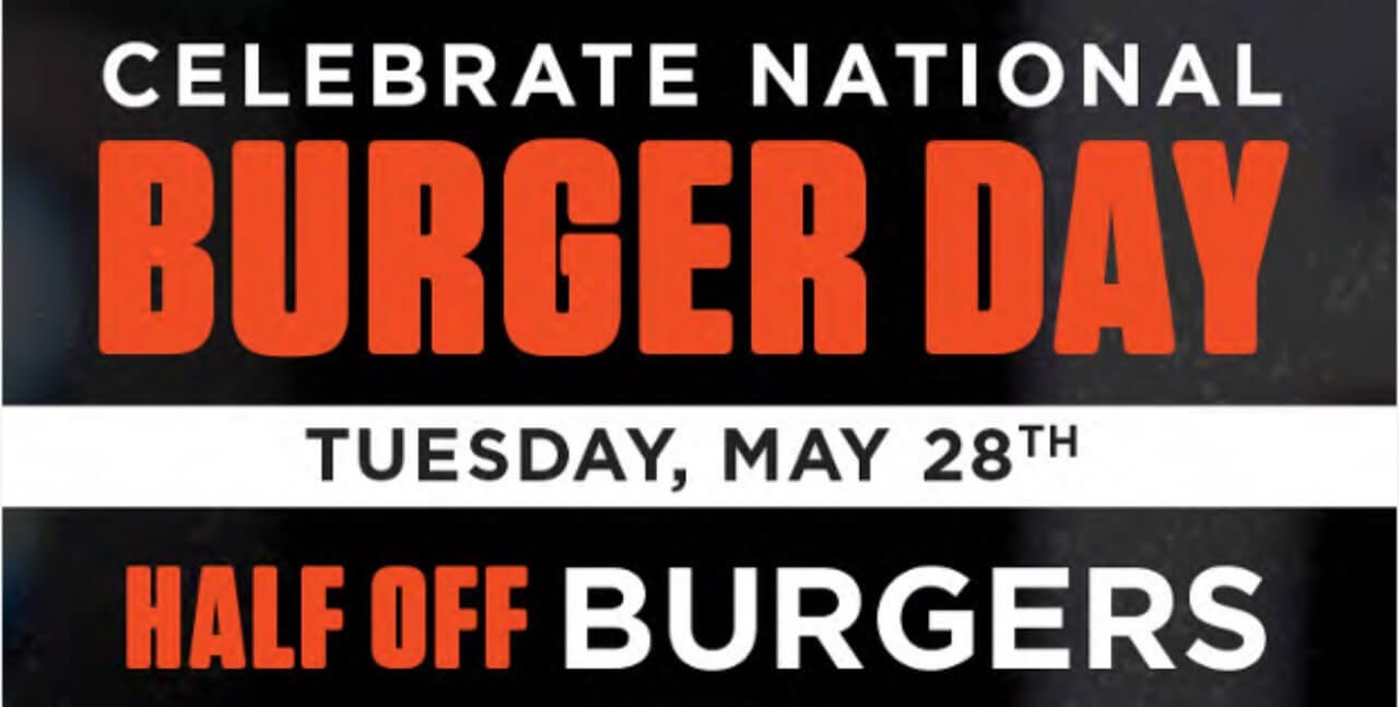 National Burger Day Half Priced Burgers at Deep Creek Lake, MD