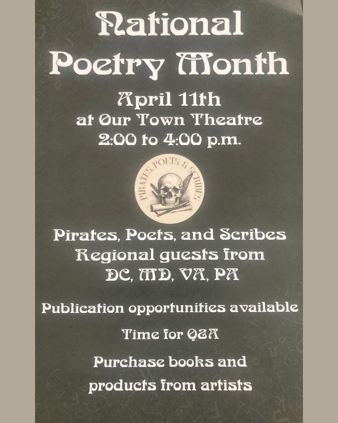 National Poetry Month (Deep Creek Lake, MD)