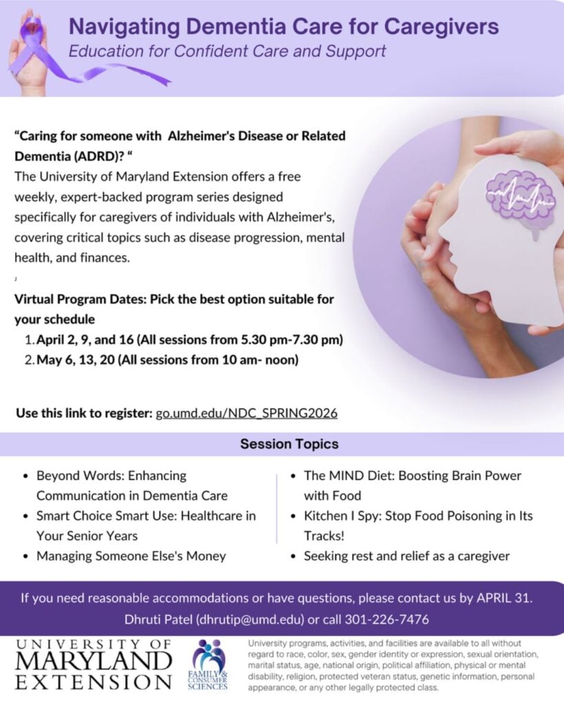 Navigating Dementia Care For Caregivers Program Offered (Deep Creek Lake, MD)