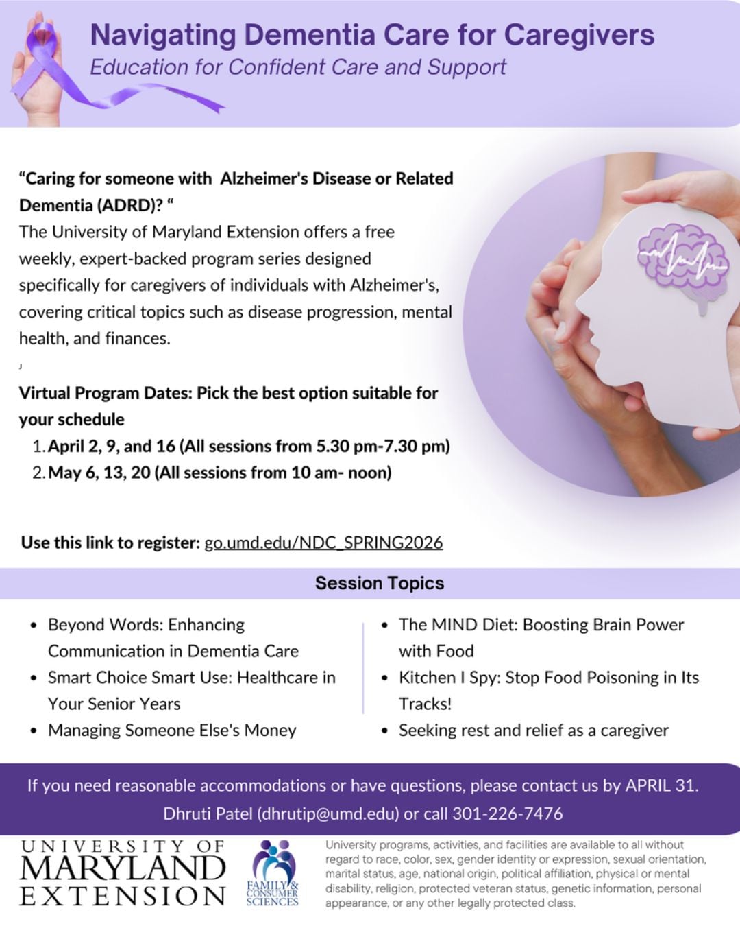 Navigating Dementia Care For Caregivers Program Offered (Deep Creek Lake, MD)