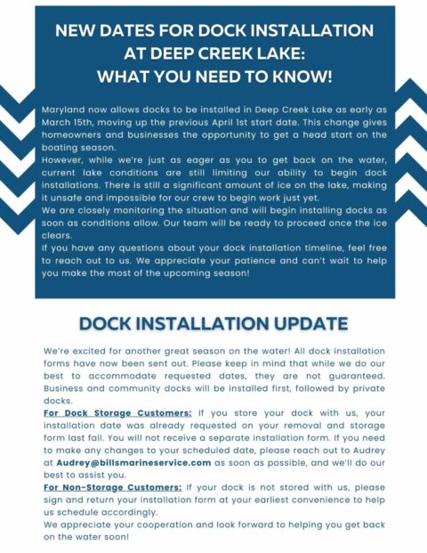 New Dates for Dock Installation at Deep Creek Lake | Deep Creek Times