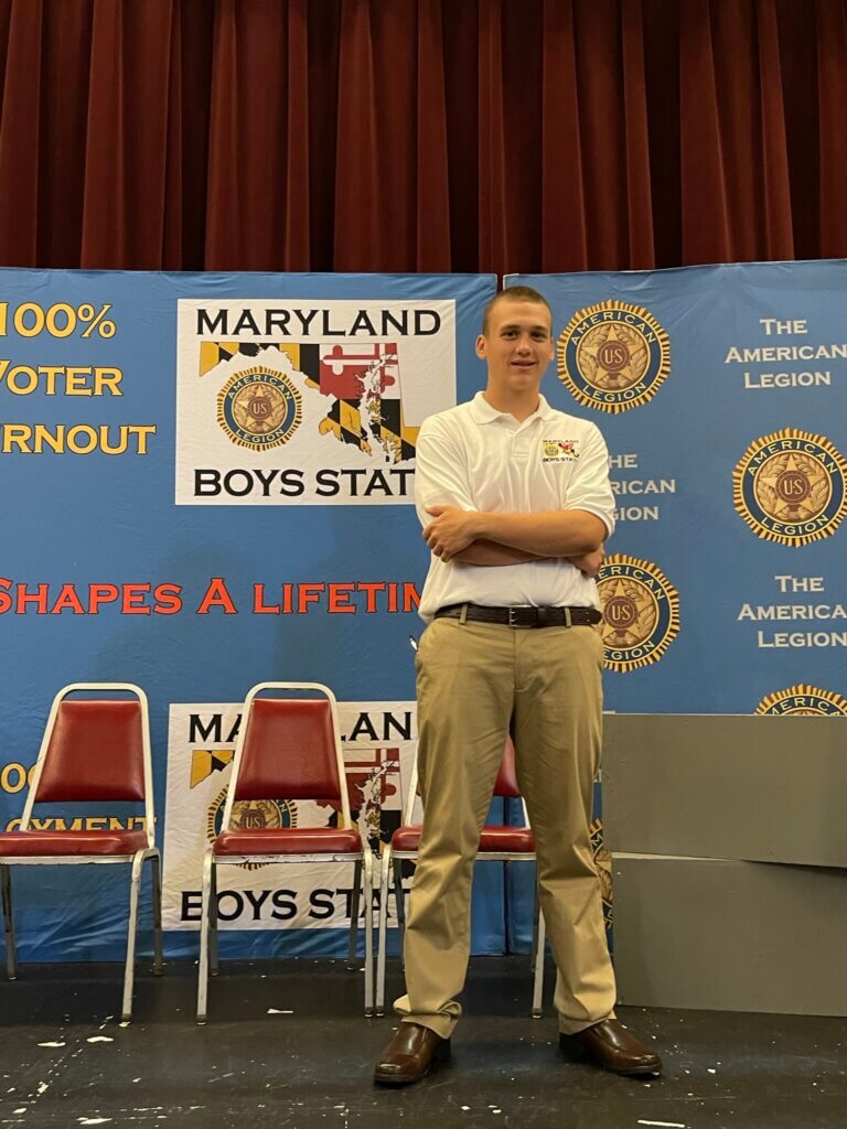 Northern Garrett High School Senior and JROTC Cadet Nathaniel Brenneman Attends Maryland Boys State at Deep Creek Lake, MD