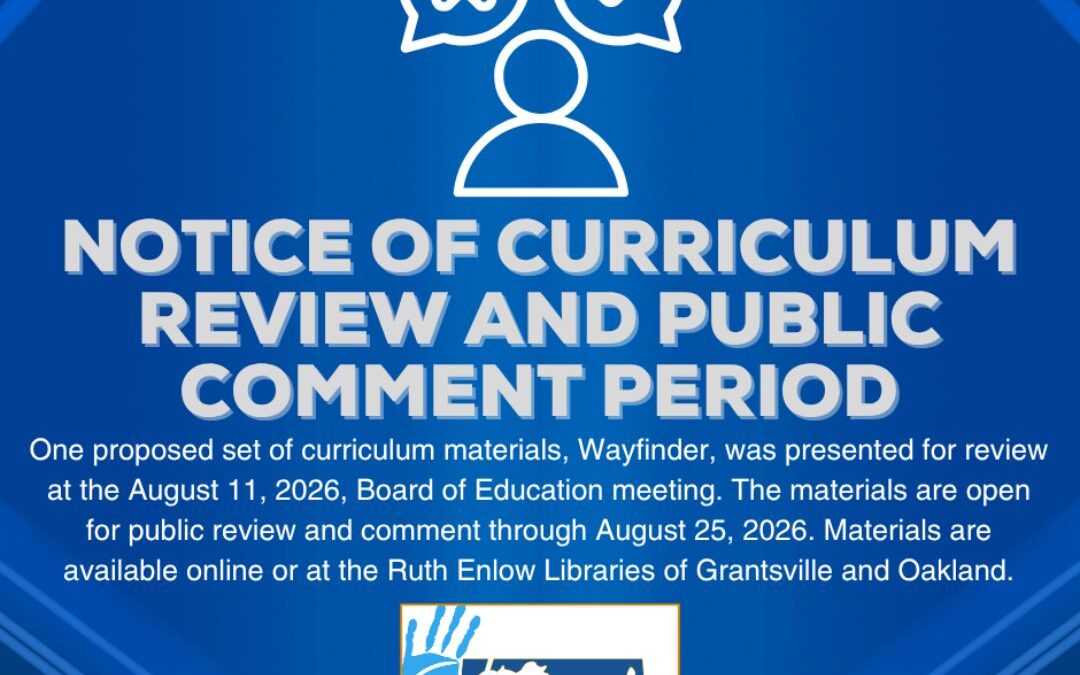 Notice of Curriculum Review and Public Comment Period